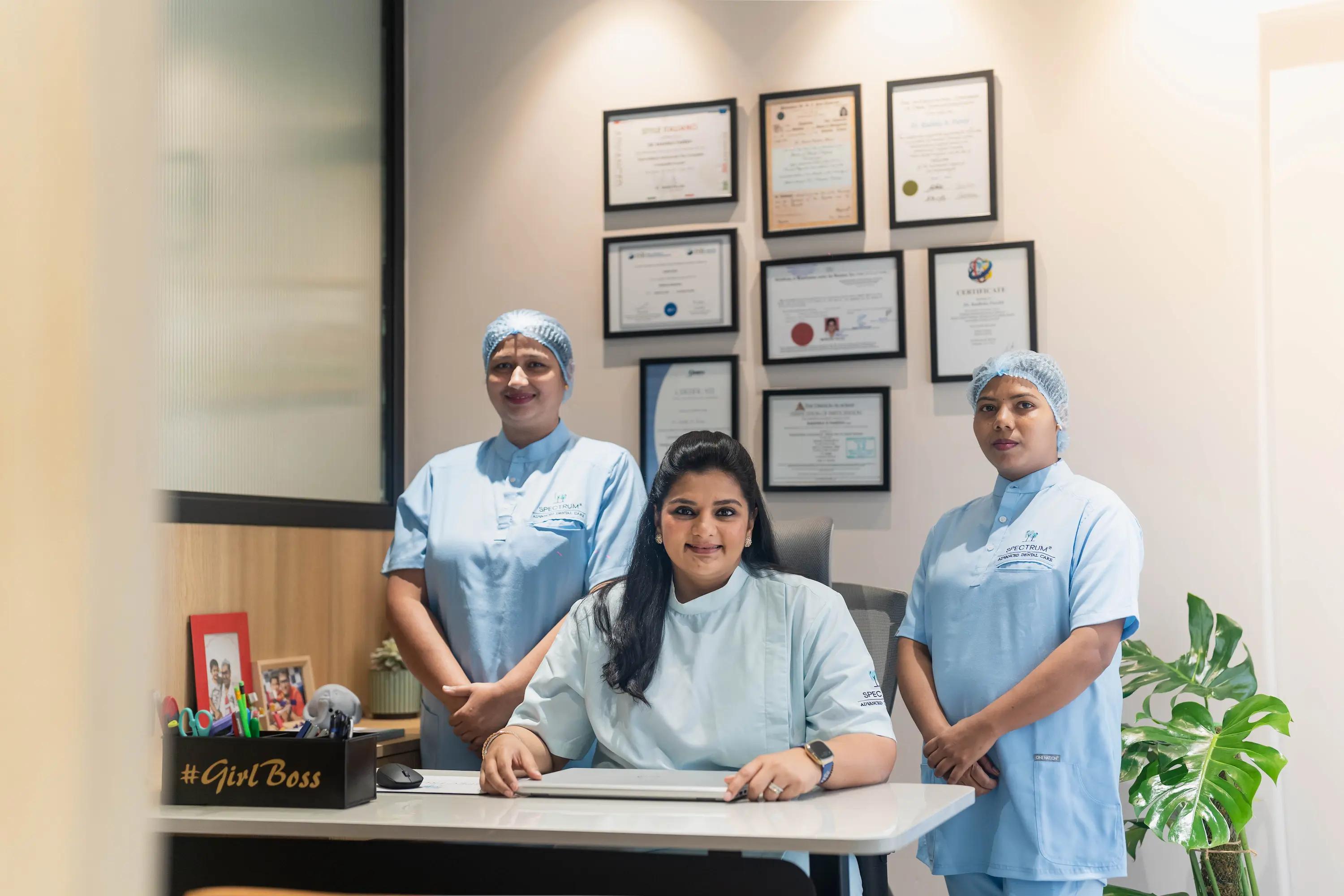 Best Dentist Dr. Radhika and her team at Spectrum Clinic Khar Bandra West